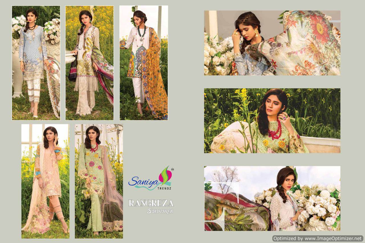 Rangreza Lawn 19 By Saaniya Pakistani Salwar Suit Catalogue