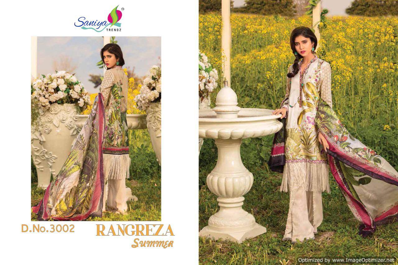 Rangreza Lawn 19 By Saaniya Pakistani Salwar Suit Catalogue