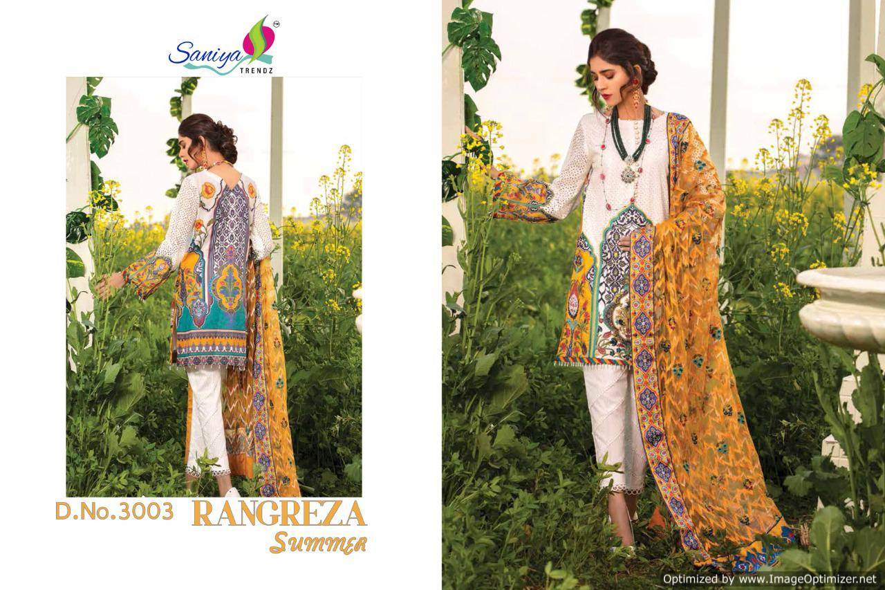 Rangreza Lawn 19 By Saaniya Pakistani Salwar Suit Catalogue