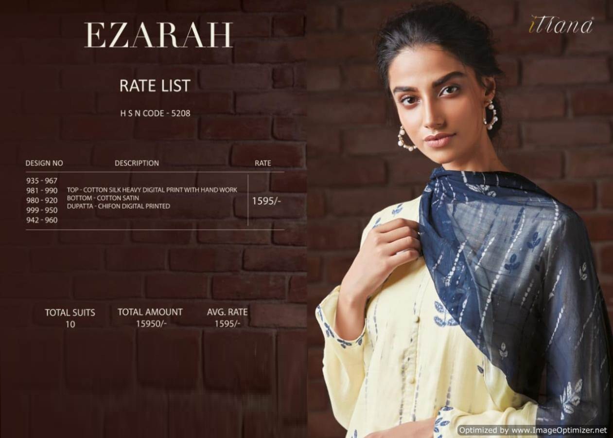 Ezarah By Sahiba Designer Dress Materials Catalogue