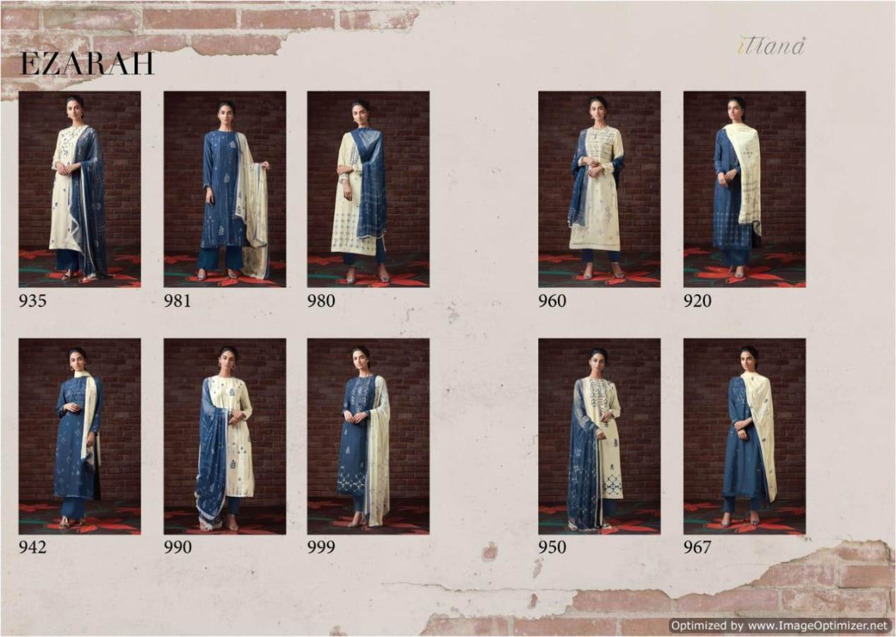 Ezarah By Sahiba Designer Dress Materials Catalogue