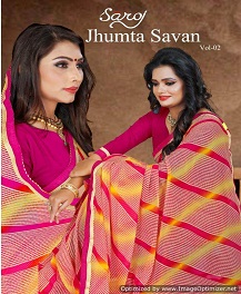 Jhumta Savan Vol 2 By Saroj Georgette Sarees Collections.