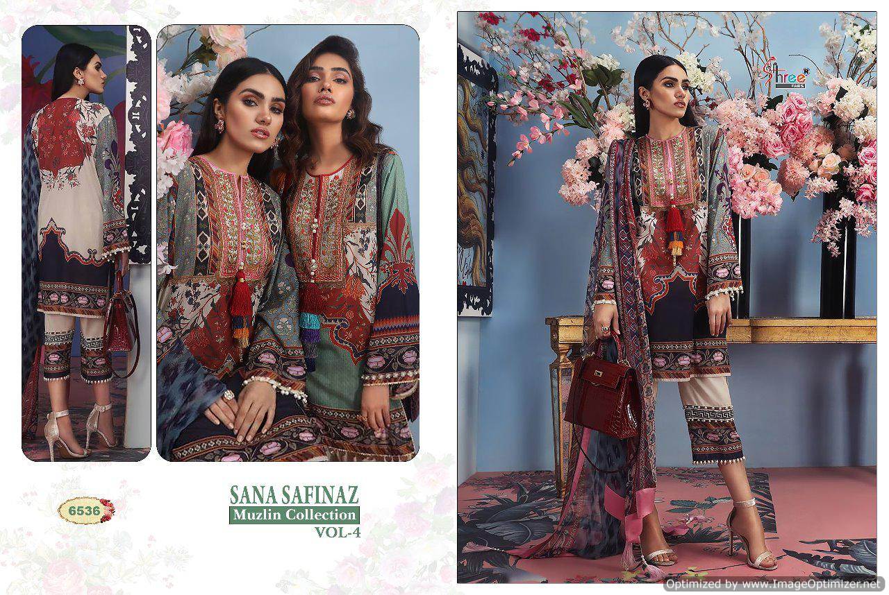 Sana Safinaz Muzlin Collection Vol 4 By Shree Fabs Salwar Kameez Catalogue