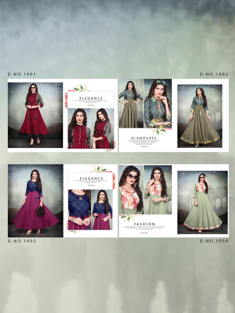 Sunflower Sitka Designer Kurti Catalogue