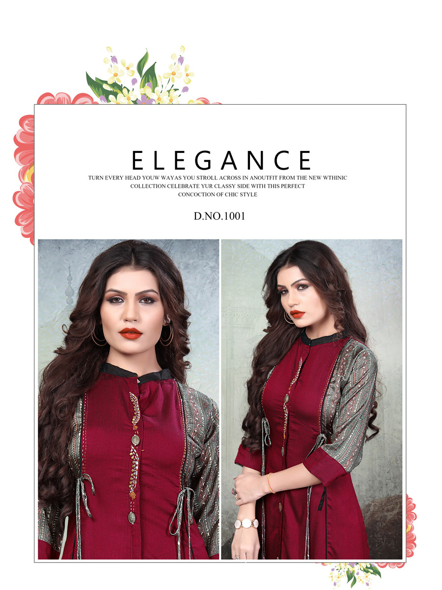Sunflower Sitka Designer Kurti Catalogue