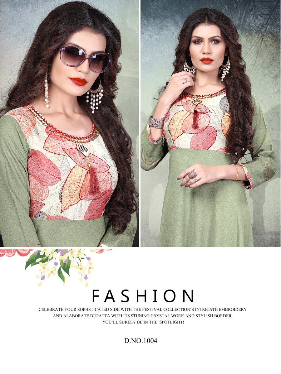 Sunflower Sitka Designer Kurti Catalogue