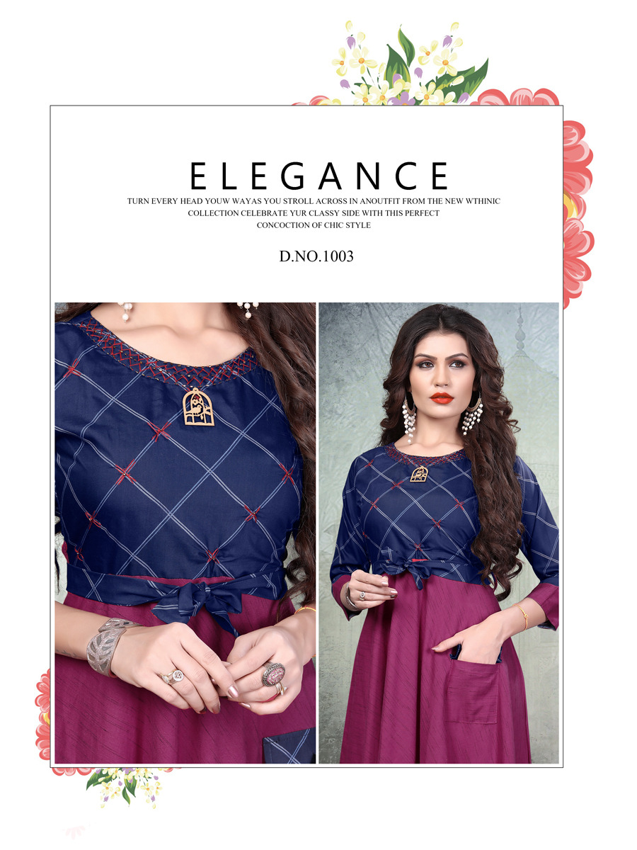 Sunflower Sitka Designer Kurti Catalogue