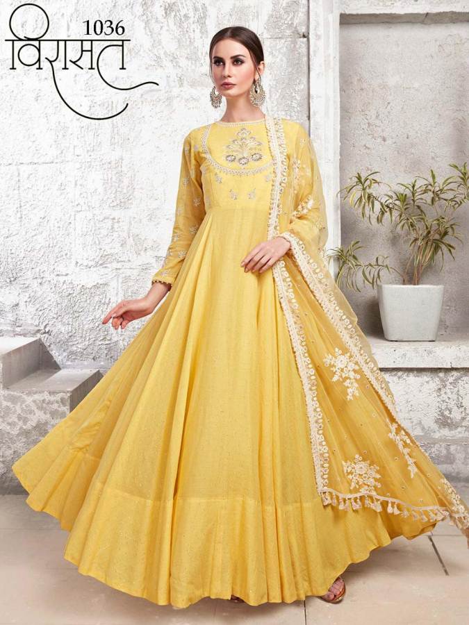 Virasat Vol 8 Designer Long Party Wear Gown Catalogue