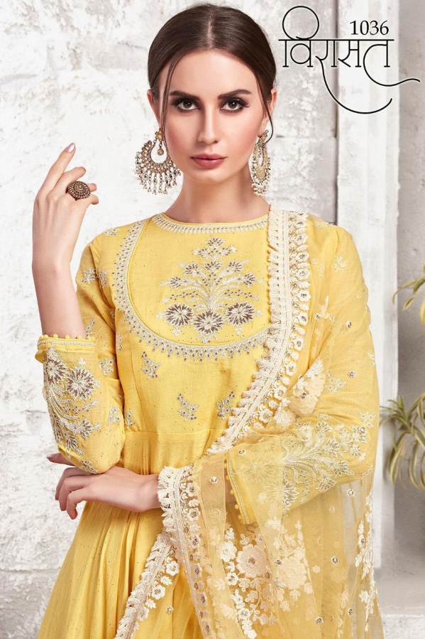 Virasat Vol 8 Designer Long Party Wear Gown Catalogue
