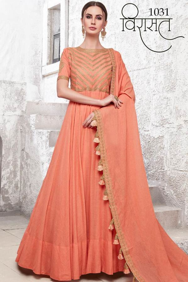 Virasat Vol 8 Designer Long Party Wear Gown Catalogue