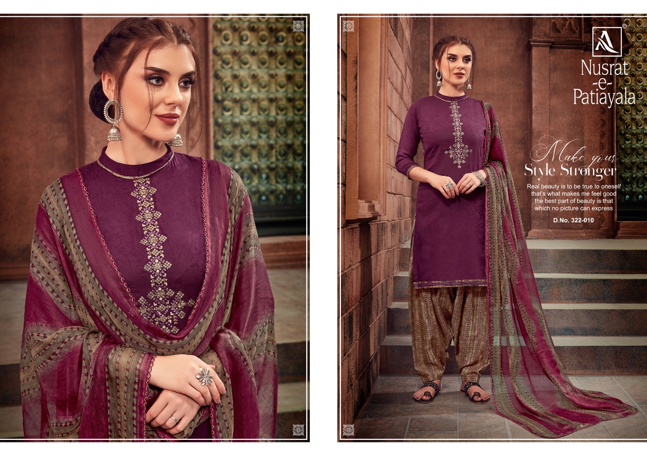 Nusrat E Patiyala Alok Suit Designer Dress Materials Catalogue