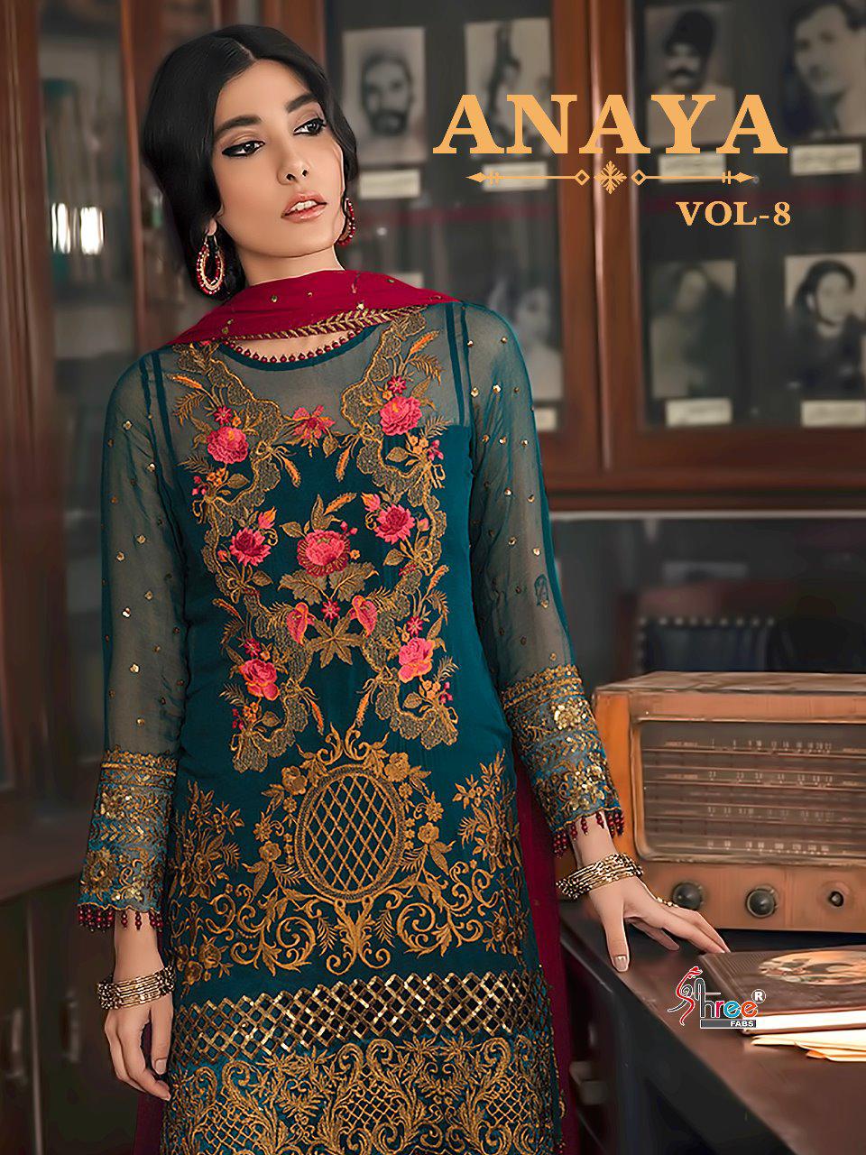 Anaya Vol 8 Shree Fabs Designer Salwar Suit Catalogue