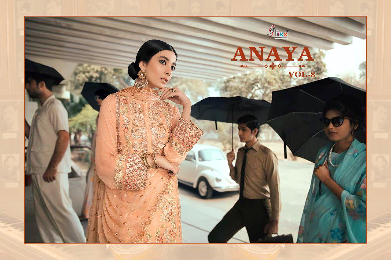 Anaya Vol 8 Shree Fabs Designer Salwar Suit Catalogue