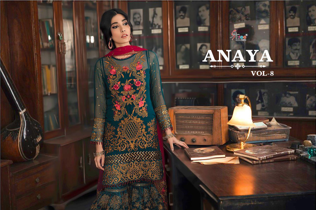 Anaya Vol 8 Shree Fabs Designer Salwar Suit Catalogue