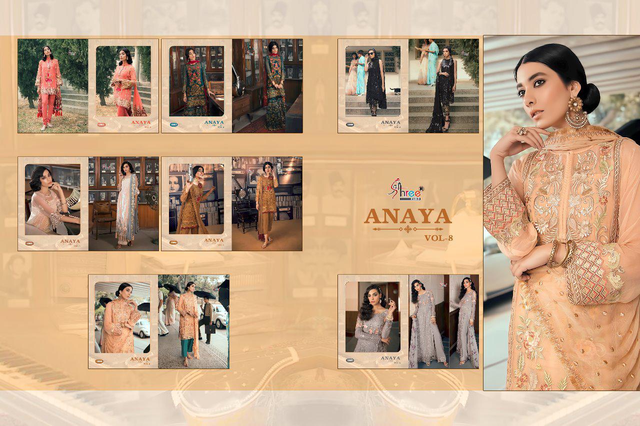 Anaya Vol 8 Shree Fabs Designer Salwar Suit Catalogue