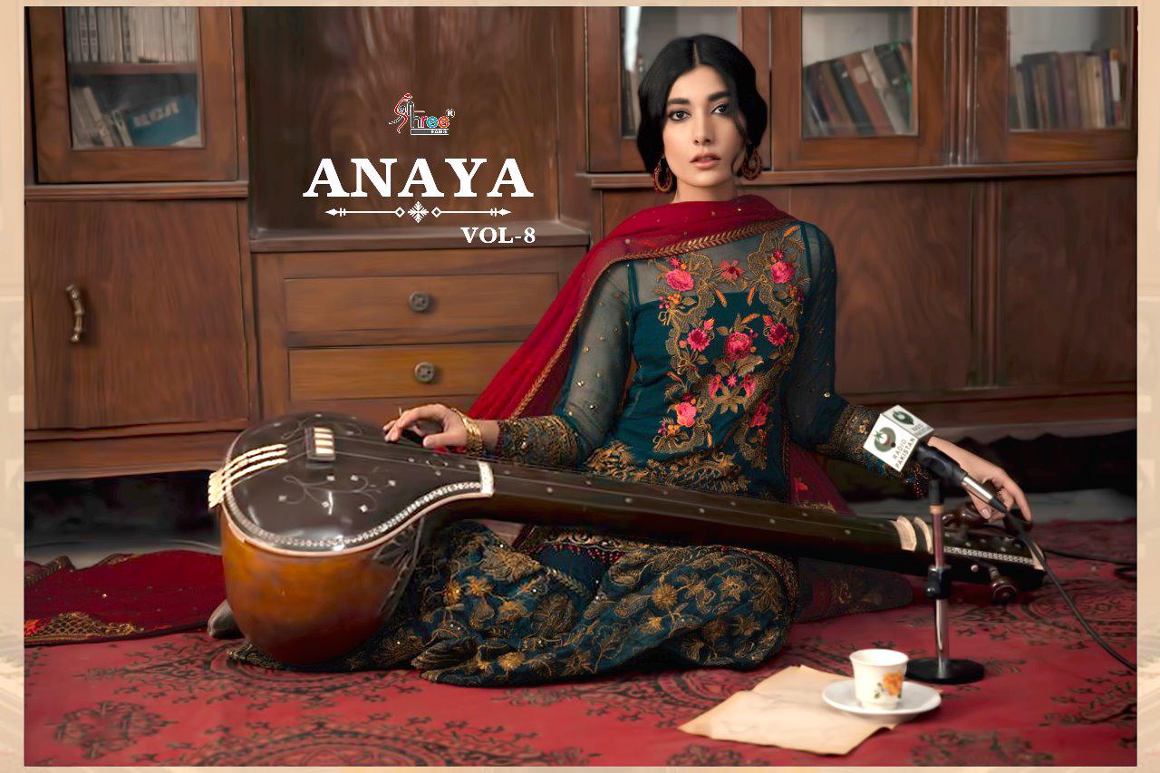 Anaya Vol 8 Shree Fabs Designer Salwar Suit Catalogue