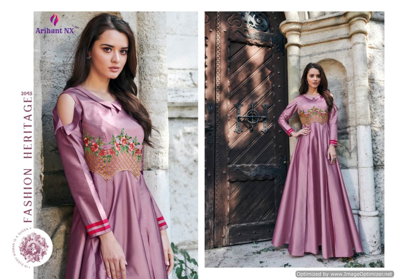 Floret Vol 7 By Arihant Fashion Long Party Wear Gown Catalogue