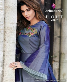 Floret Vol 7 By Arihant Fashion Long Party Wear Gown Catalogue