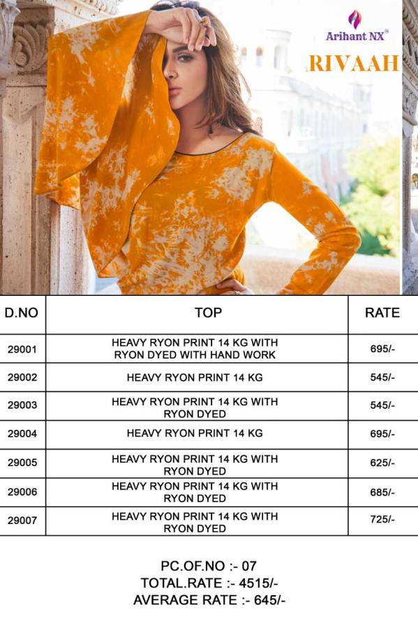 Rivaah  Arihant Nx  Party Wear Long Kurti Catalogue