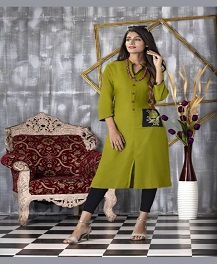 Avani By Trendy Fashion Rayon Causal Wear Kurtis Catalogue