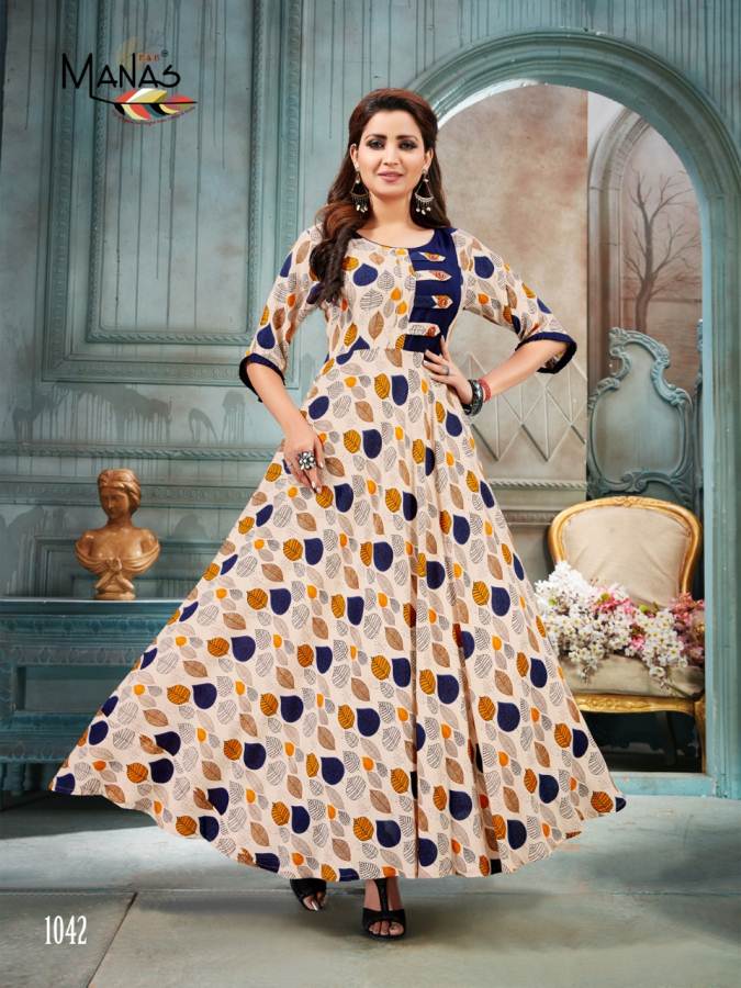 Bhakti Vol 6 By Manas Anarkali Kurtis Catalogue