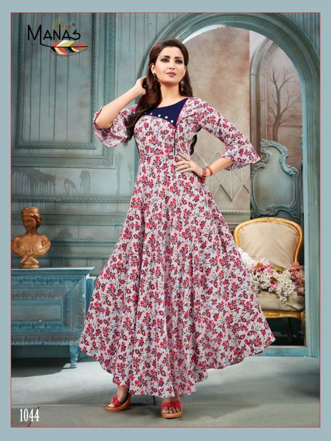Bhakti Vol 6 By Manas Anarkali Kurtis Catalogue
