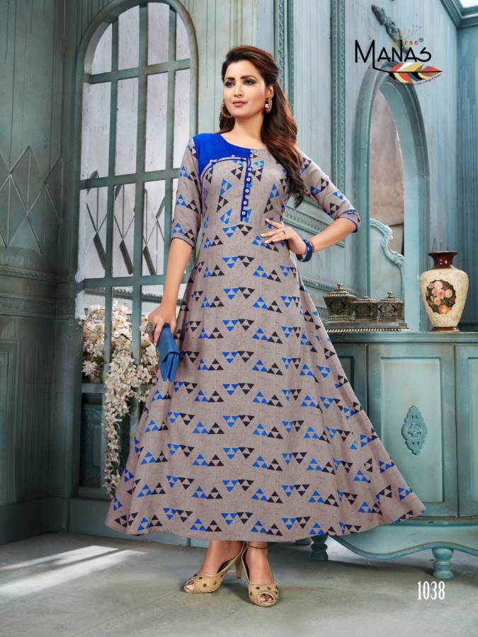 Bhakti Vol 6 By Manas Anarkali Kurtis Catalogue