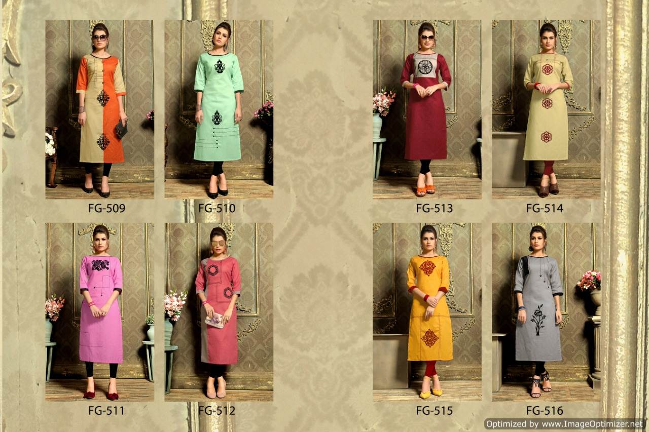 Bright Vol 2 Khadi Cotton Designer Causal Wear Kurtis