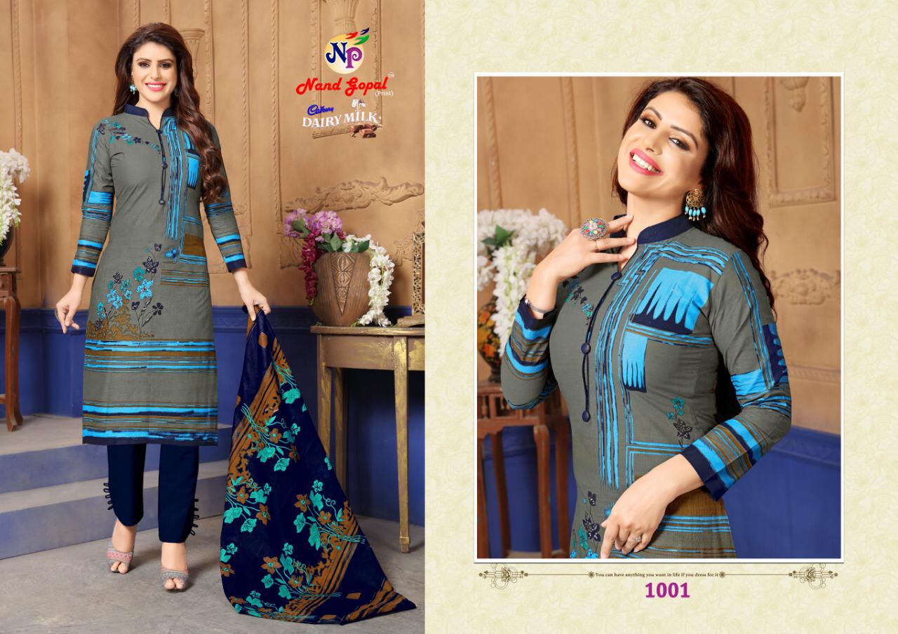 Nand Gopal By Cadbury Dairy Milk Designer Dress Materials Catalogue