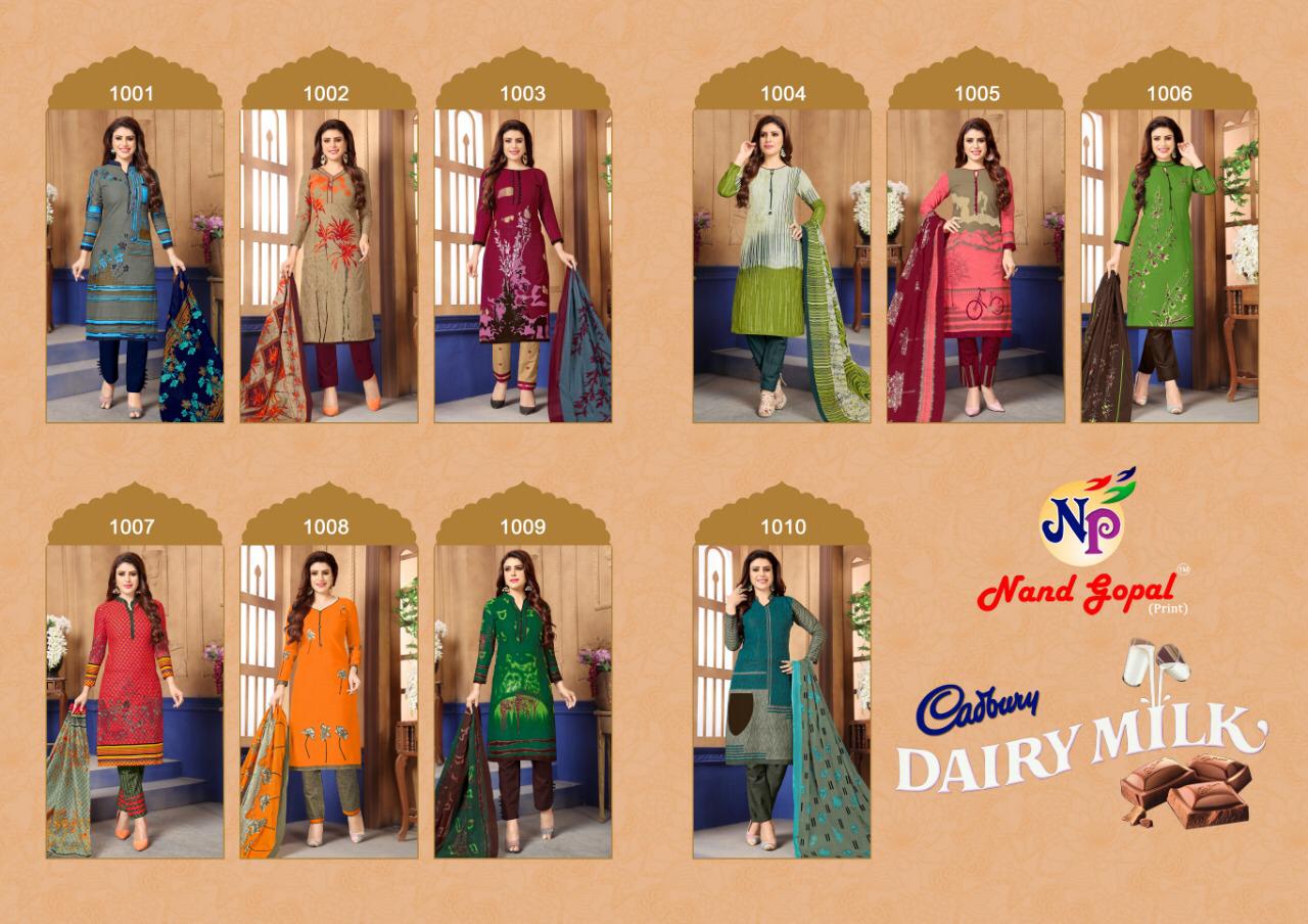 Nand Gopal By Cadbury Dairy Milk Designer Dress Materials Catalogue