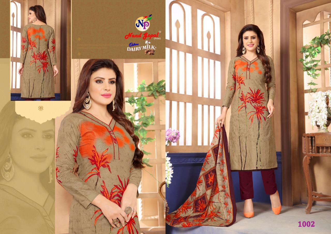 Nand Gopal By Cadbury Dairy Milk Designer Dress Materials Catalogue