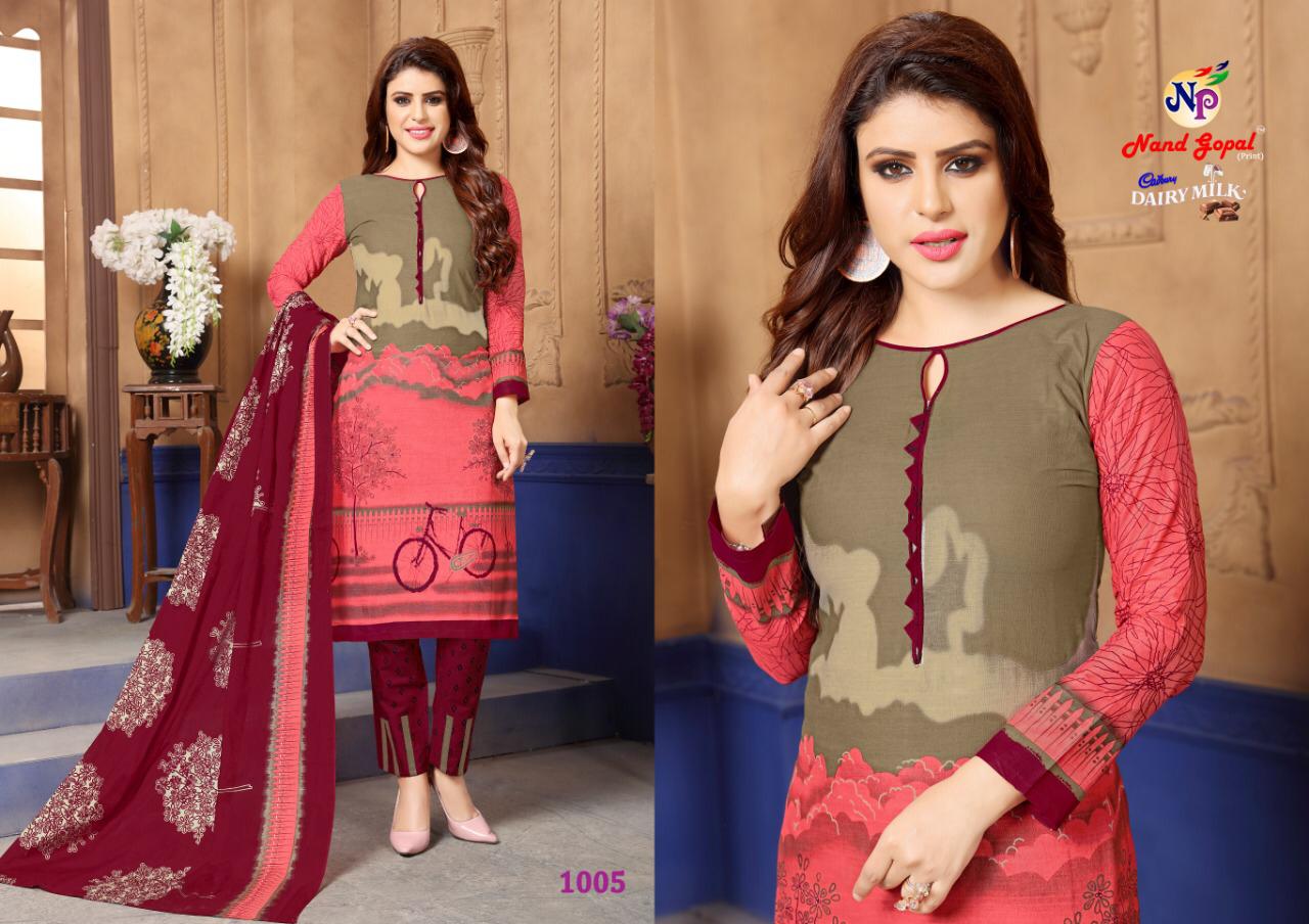 Nand Gopal By Cadbury Dairy Milk Designer Dress Materials Catalogue