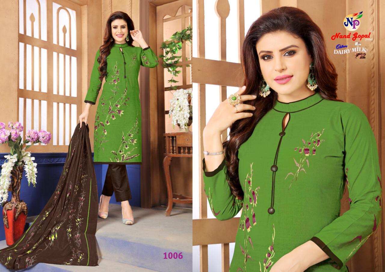 Nand Gopal By Cadbury Dairy Milk Designer Dress Materials Catalogue