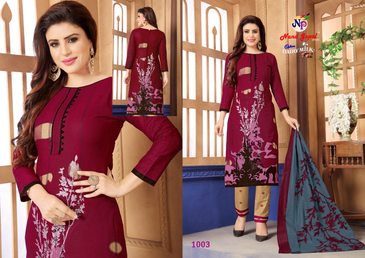 Nand Gopal By Cadbury Dairy Milk Designer Dress Materials Catalogue