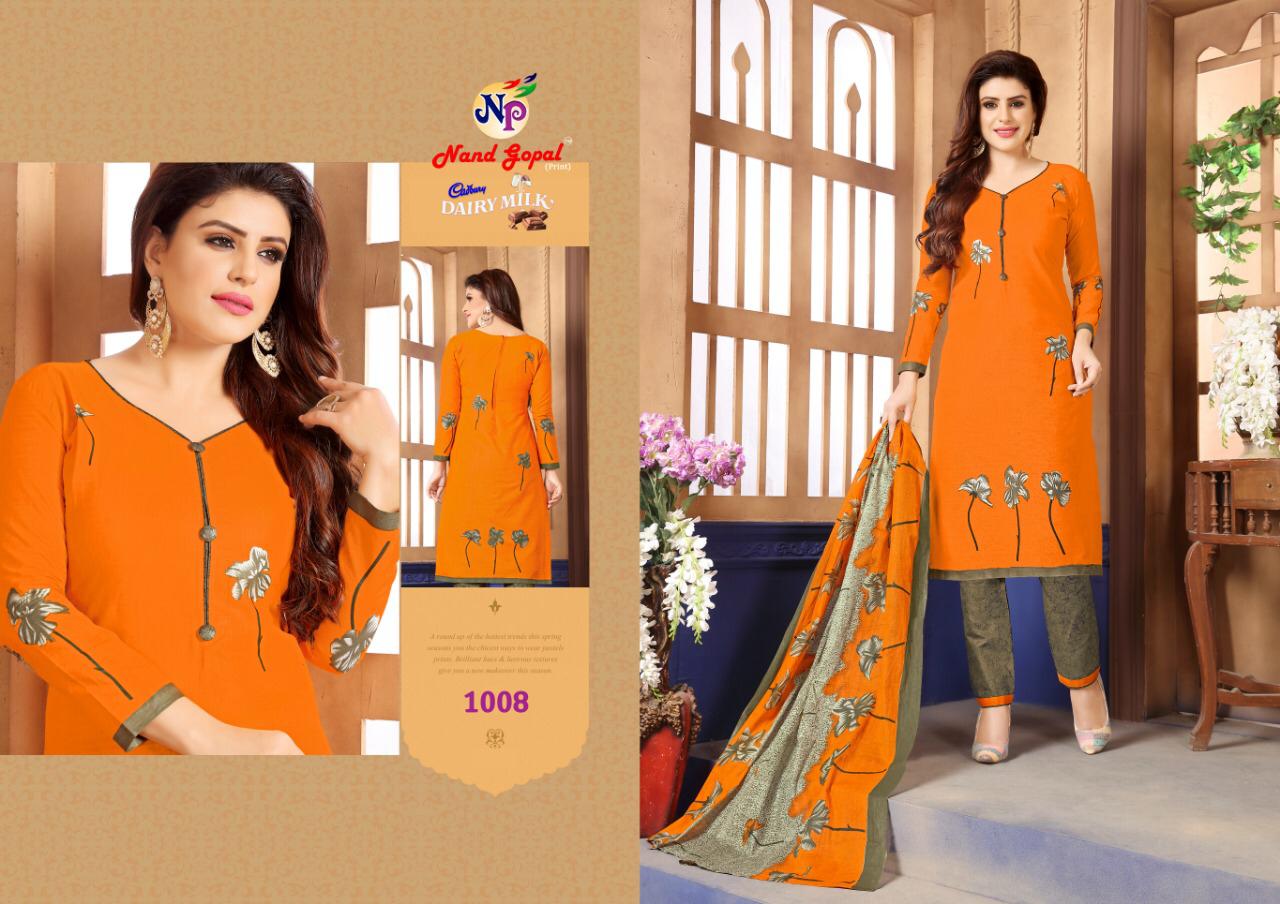 Nand Gopal By Cadbury Dairy Milk Designer Dress Materials Catalogue