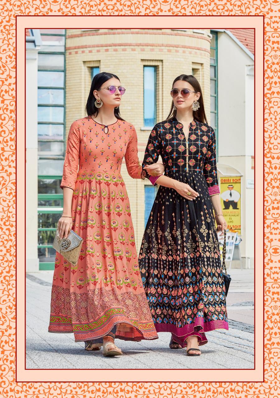 Fashion Colorbar Vol 4 By Kajal Style Long Gown Catalogue
