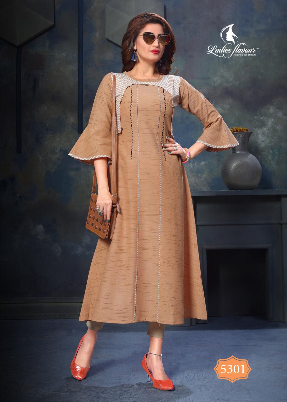 Creamery By Ladies Flavour Long Anarkali Kurtis Catalogue