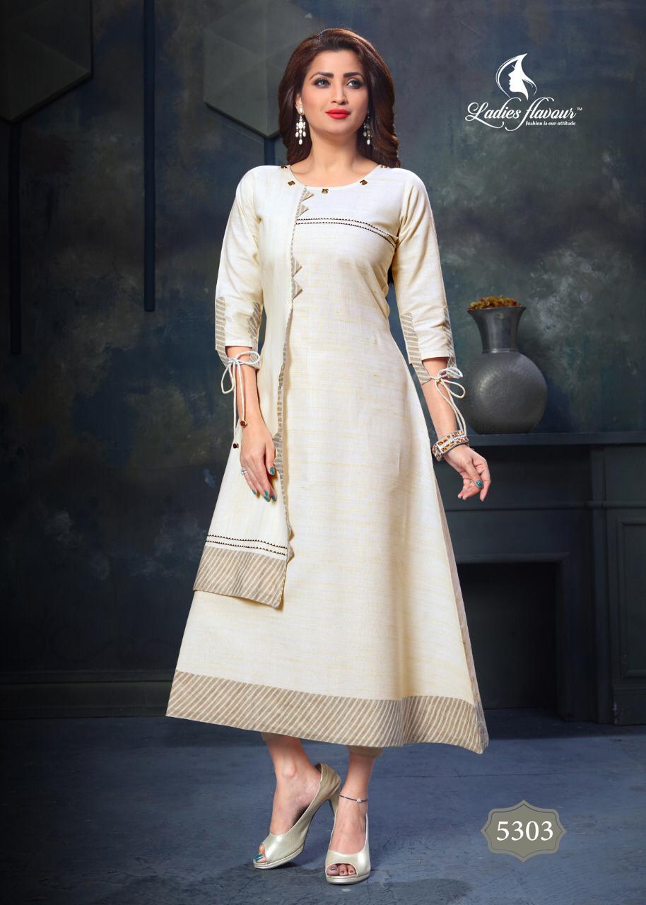 Creamery By Ladies Flavour Long Anarkali Kurtis Catalogue