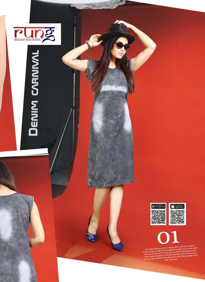 Rung Fashion By Denim Carnival Designer  Kurtis Collection