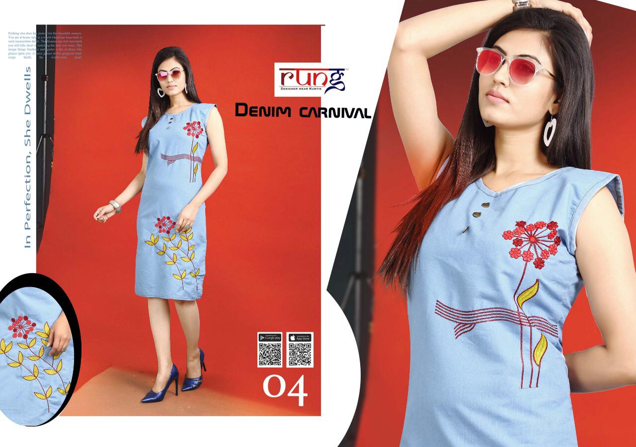 Rung Fashion By Denim Carnival Designer  Kurtis Collection
