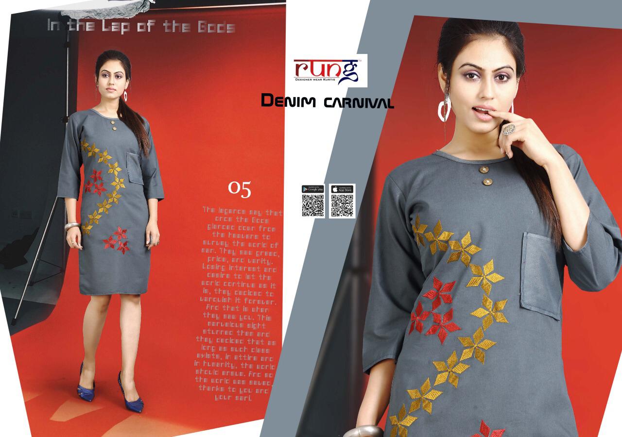 Rung Fashion By Denim Carnival Designer  Kurtis Collection