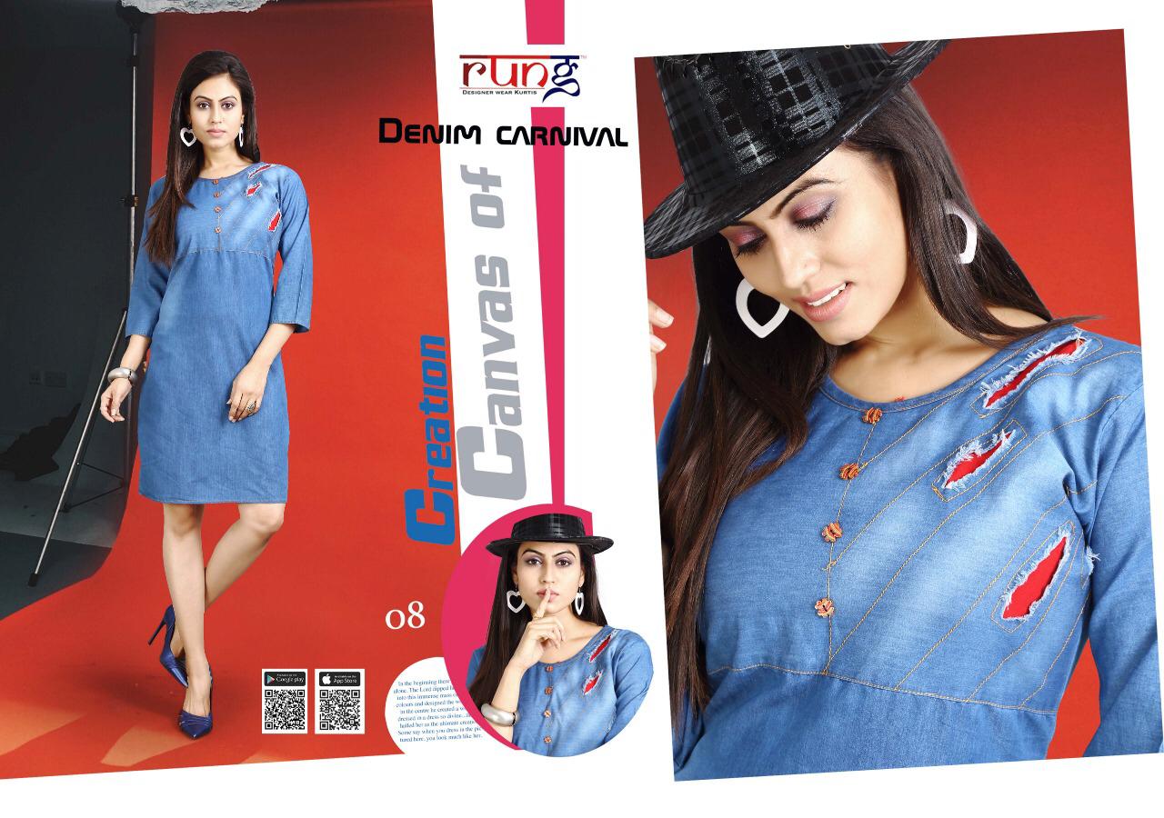 Rung Fashion By Denim Carnival Designer  Kurtis Collection