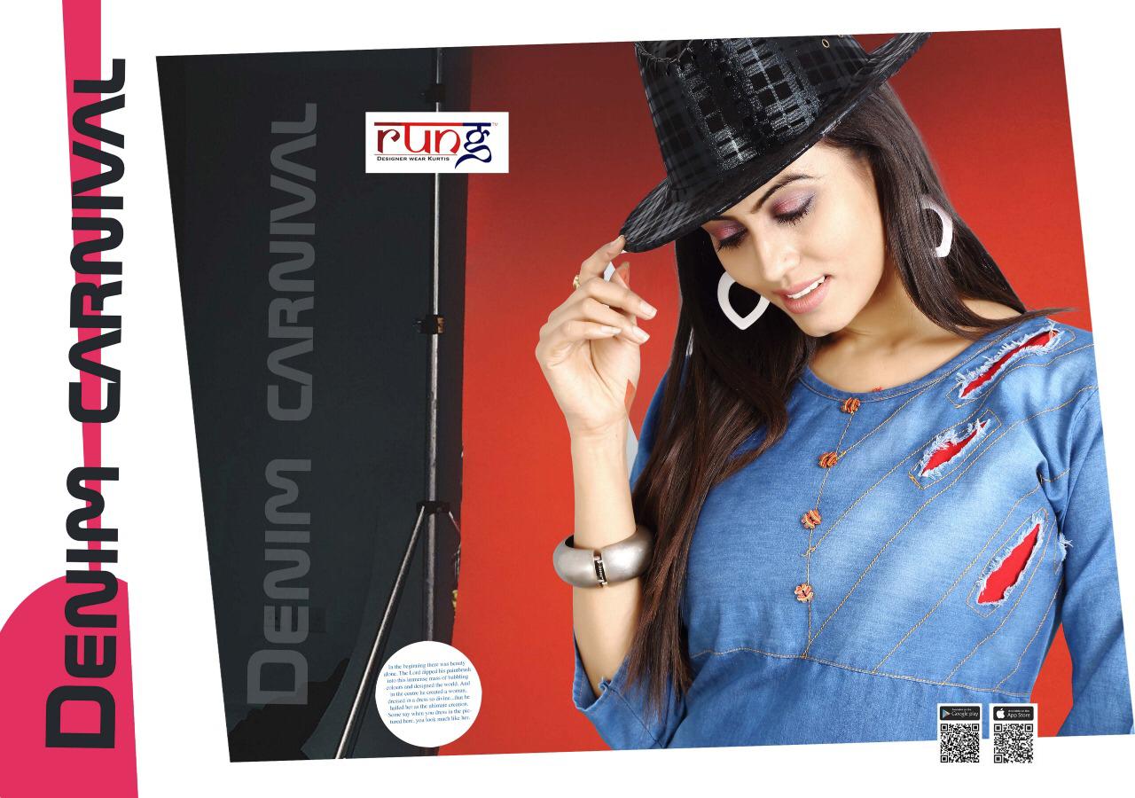 Rung Fashion By Denim Carnival Designer  Kurtis Collection