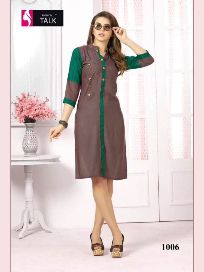 Siyaa By Fashion Talk Causal Wear Designer Kurtis Catalogue