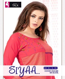 Siyaa By Fashion Talk Causal Wear Designer Kurtis Catalogue