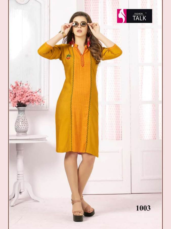 Siyaa By Fashion Talk Causal Wear Designer Kurtis Catalogue