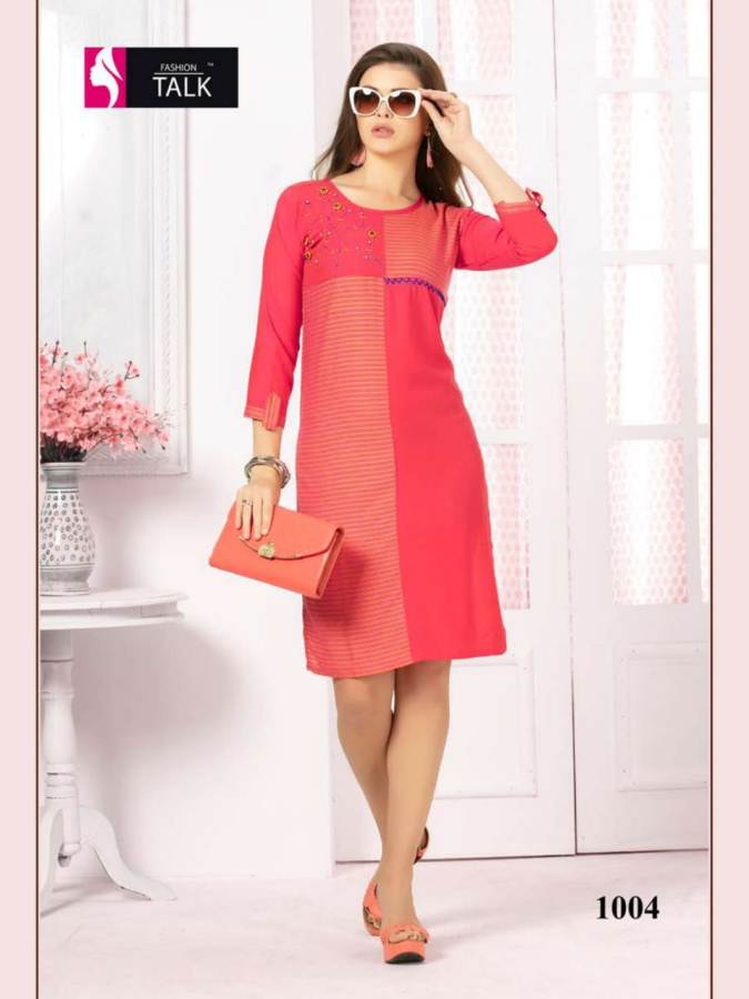 Siyaa By Fashion Talk Causal Wear Designer Kurtis Catalogue