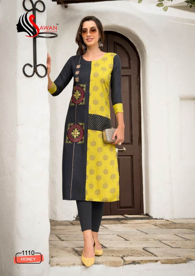 Honey Vol 11 Sawan Creations Designer Kurti Catalogue