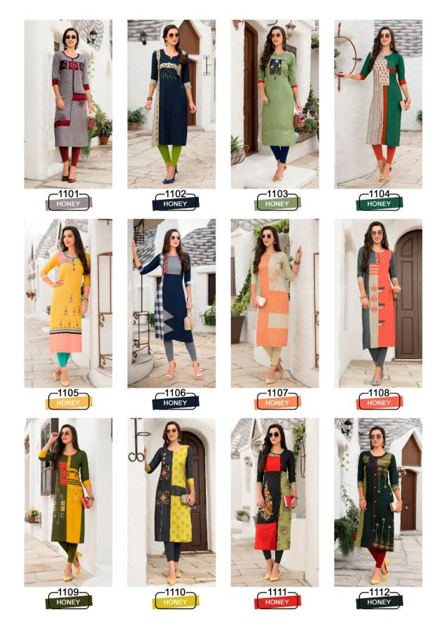 Honey Vol 11 Sawan Creations Designer Kurti Catalogue