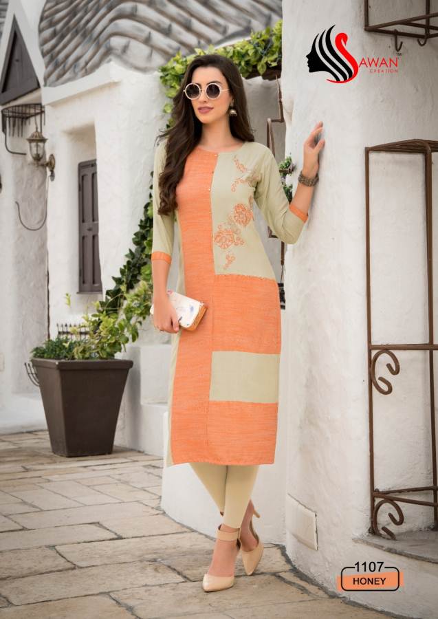 Honey Vol 11 Sawan Creations Designer Kurti Catalogue